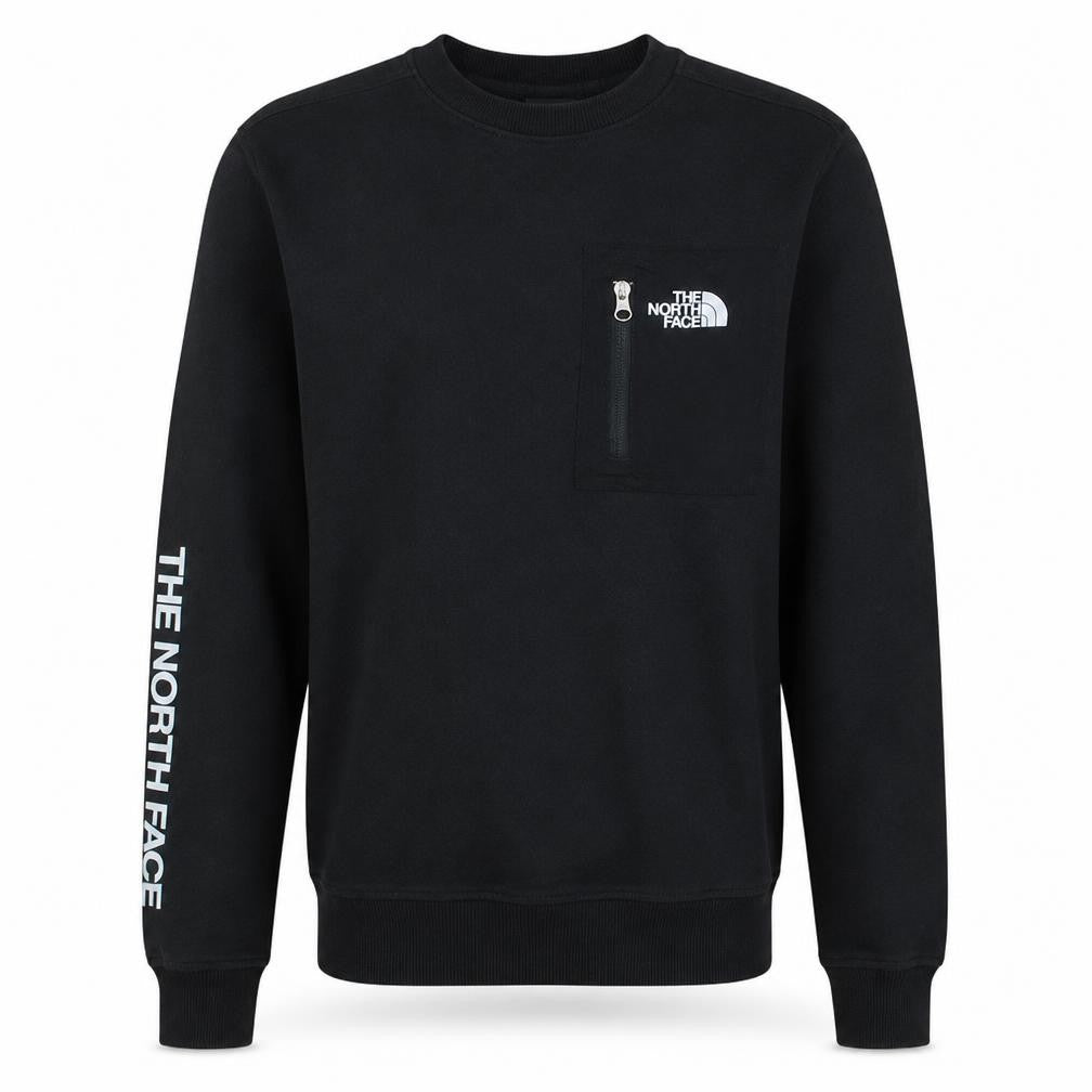 The North Face Men's Black Small Pullover Sweatshirt with Zip Pocket