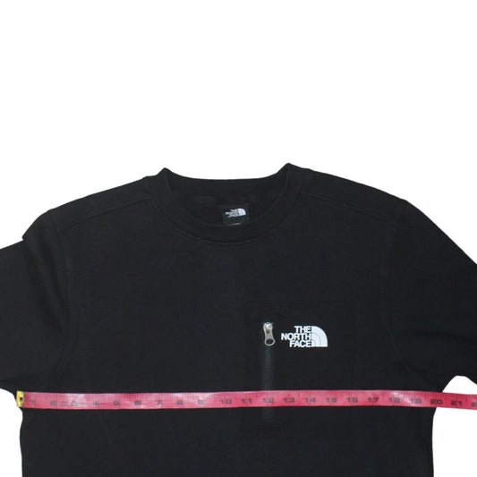 The North Face Men's Black Small Pullover Sweatshirt with Zip Pocket