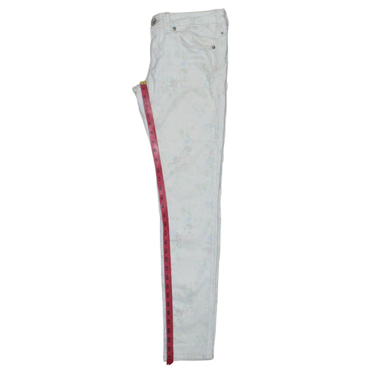 Tommy Hilfiger Women's White Floral Skinny Jeans Size 14
