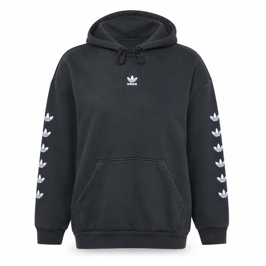 Adidas Women Black Hoodie UK 12 Pullover Hooded Sweatshirt