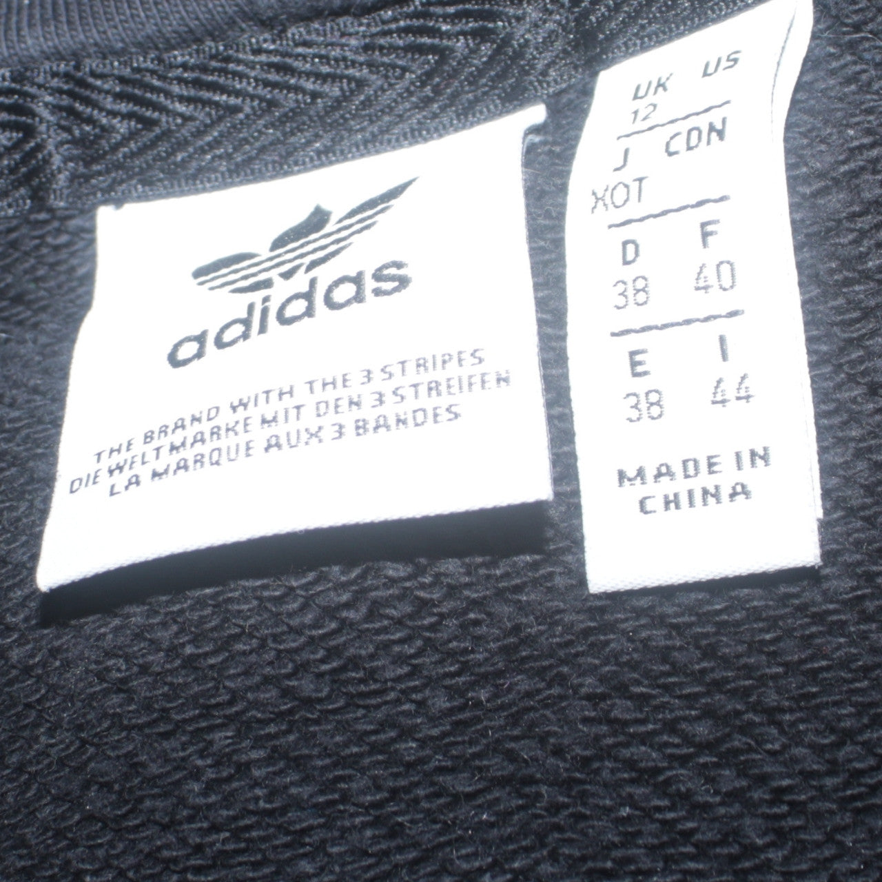 Adidas Women Black Hoodie UK 12 Pullover Hooded Sweatshirt