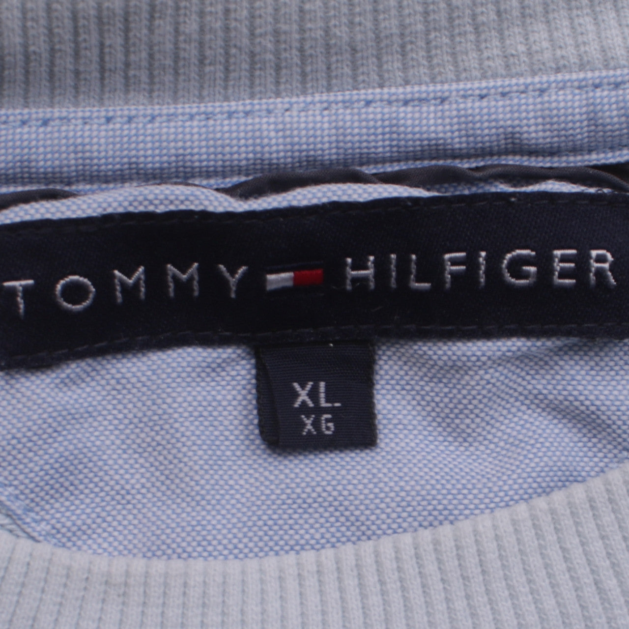 Tommy Hilfiger Men White XL Pullover Sweatshirt Classic Crew Neck