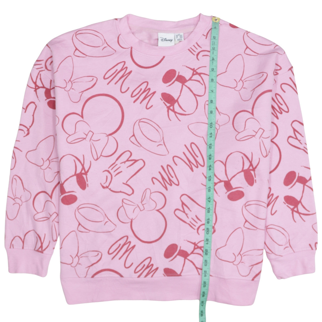 Disney Primark Women Pink Minnie Mouse Pullover Sweatshirt 2XL