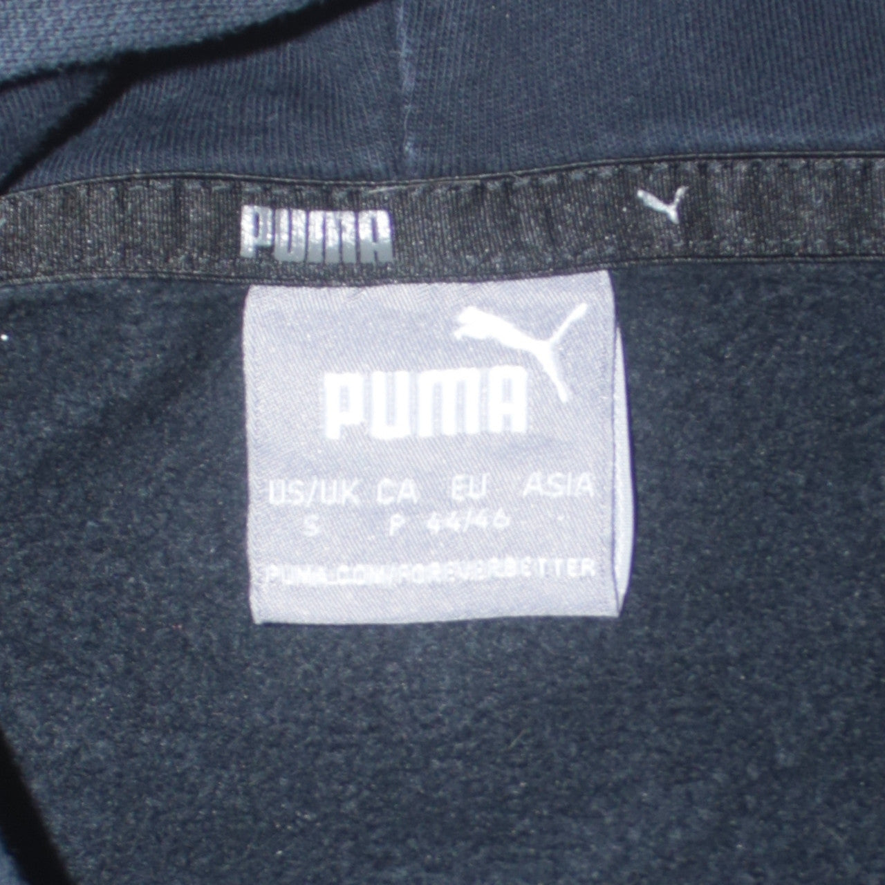 Puma Men's Black Pullover Hoodie Size S Fleece Regular Fit