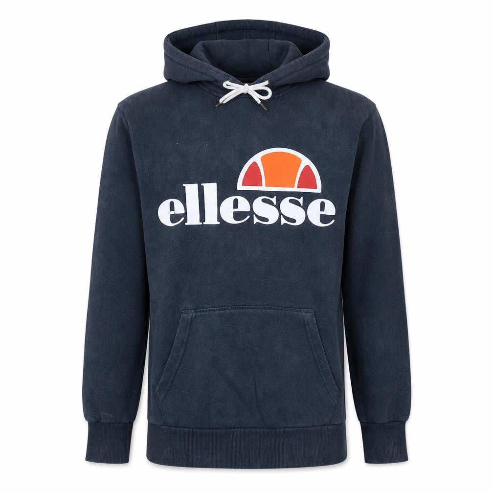 Ellesse Mens Blue Pullover Hoodie XS Logo Fleece Sweatshirt