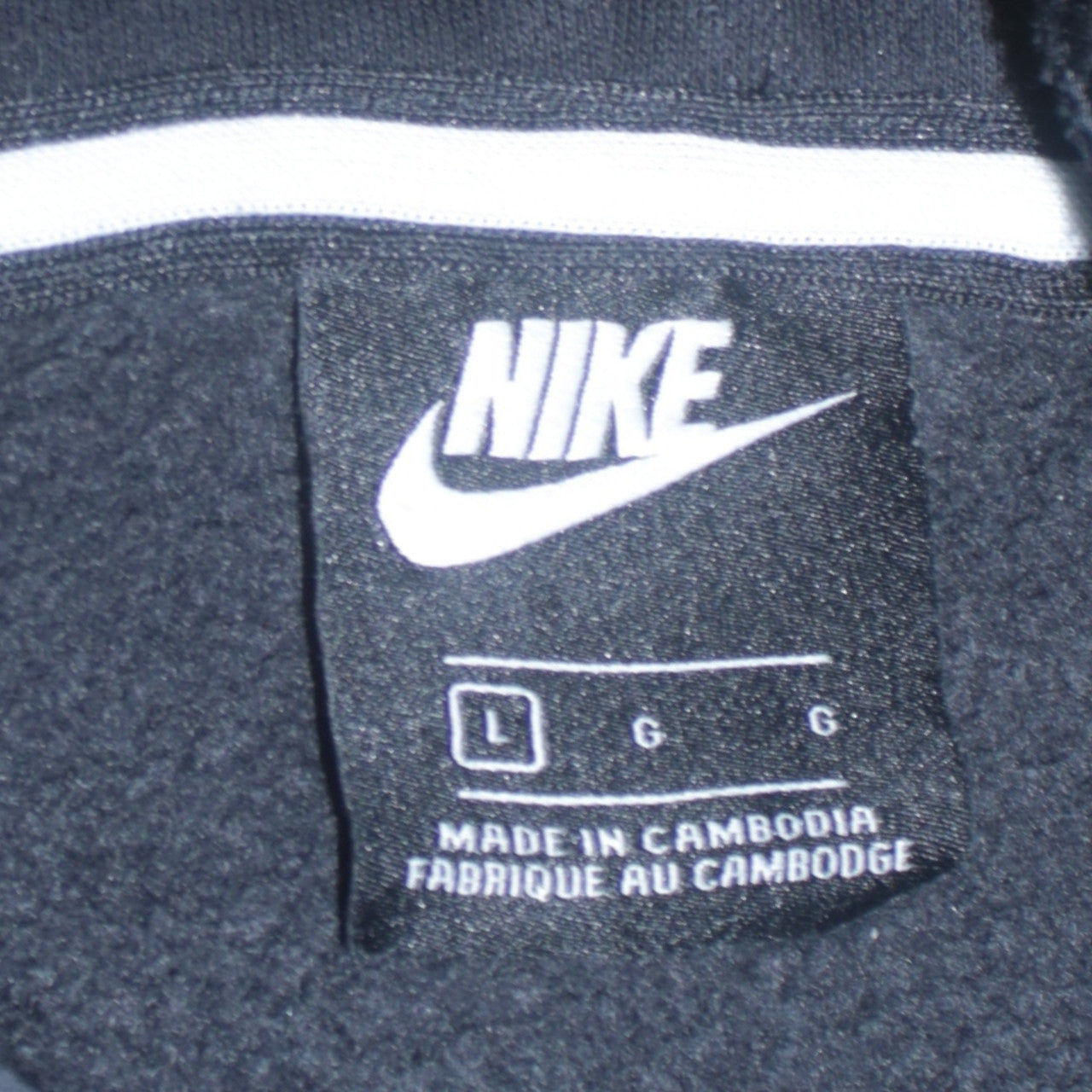 Nike Men's Black Pullover Hoodie L Graphic Logo Sportswear