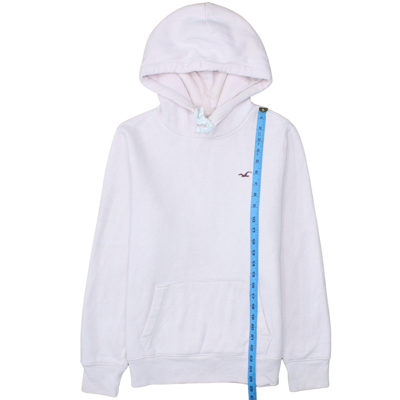 Hollister Womens White Pullover Hoodie Small Cotton Blend Casual