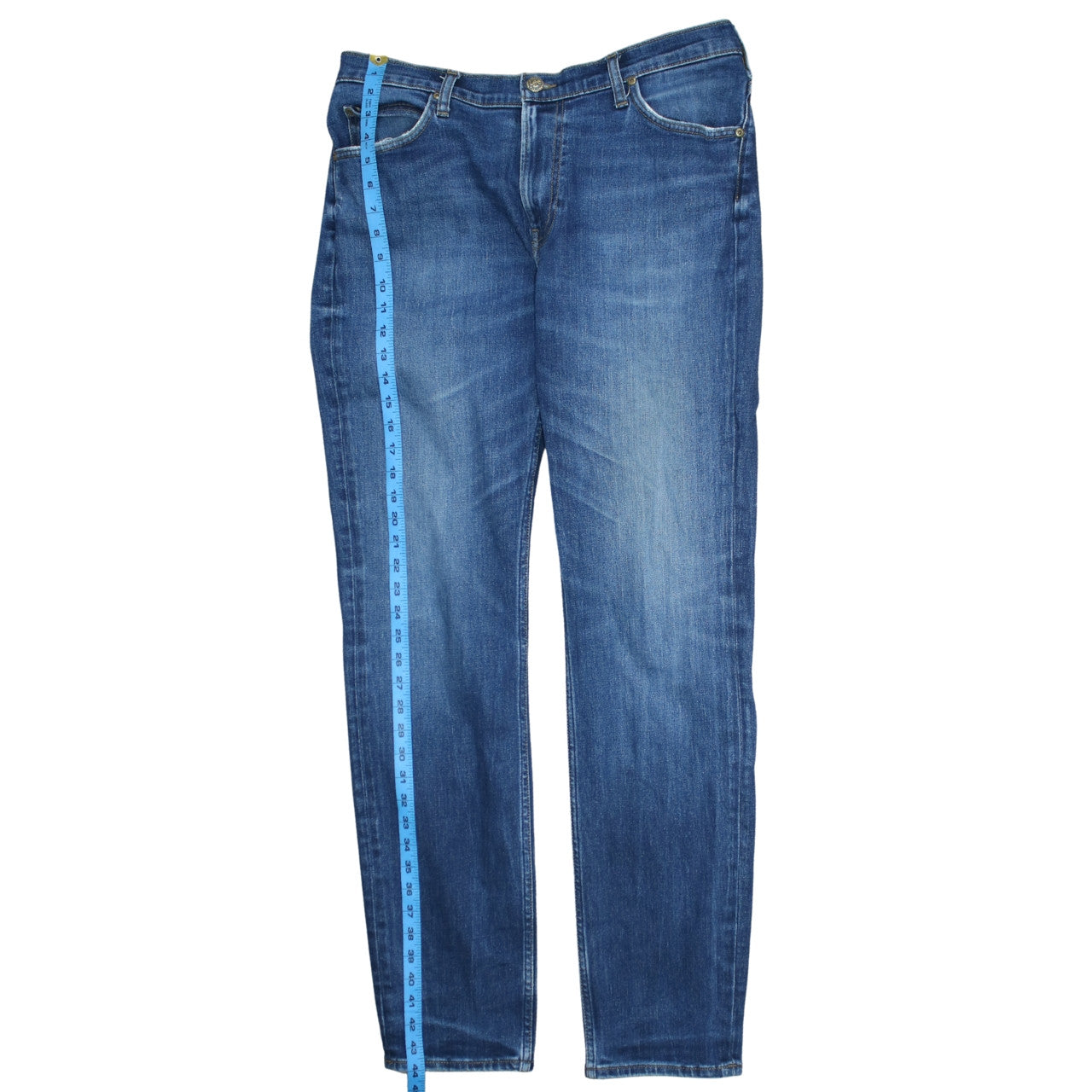 Lee Men's Blue Rider Straight Leg Jeans W36 L34 Regular Fit
