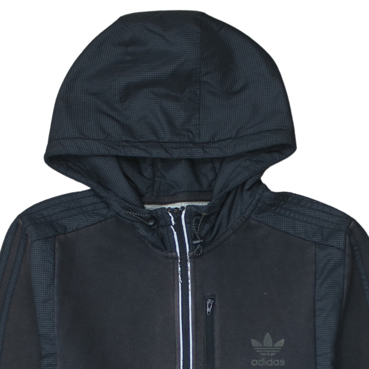 Adidas Men's Black Full Zip Hooded Fleece Sweatshirt Size L