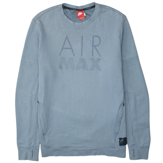 Nike Men Blue Air Max Sweatshirt L Crew Neck Pullover