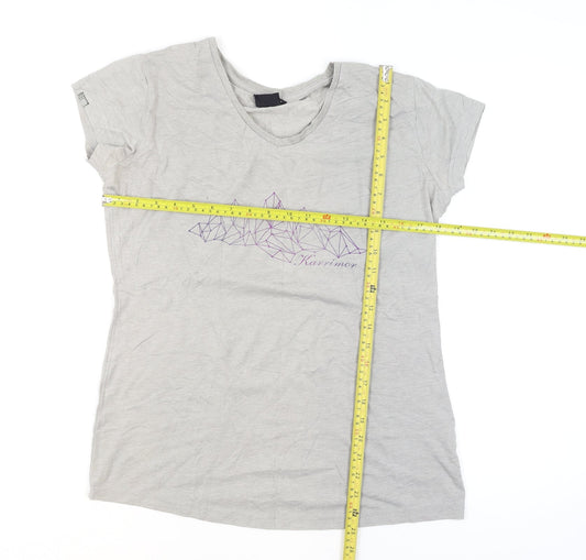 Karrimor Womens Grey V-Neck Short Sleeve T-Shirt Size 10