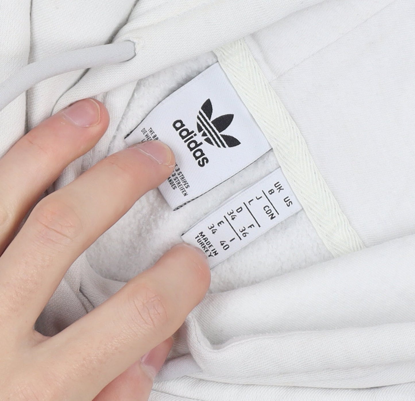 Adidas Women Beige Hooded Pullover Sweatshirt Size 12 Cotton Blend
