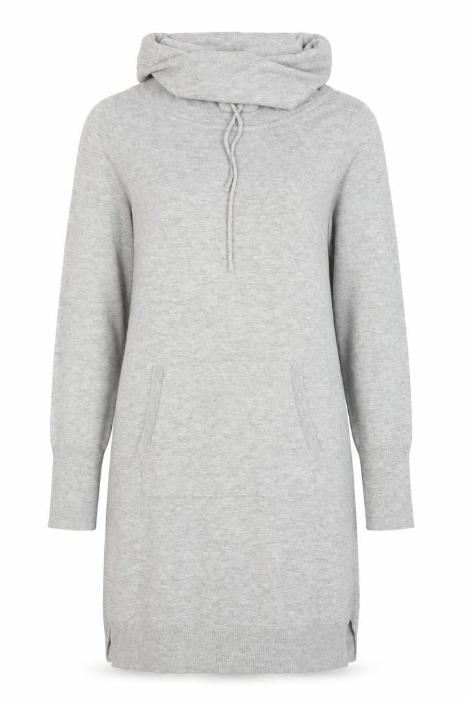 Beacon Cove Women Grey Cowl Neck Tunic Jumper Size 10 Long Sleeve Knit
