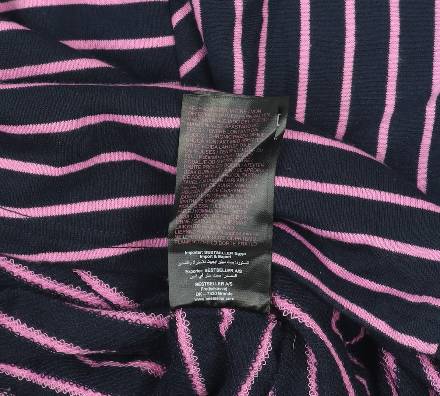 Vero Moda Women's Blue Pink Striped A-Line Knit Dress Size S