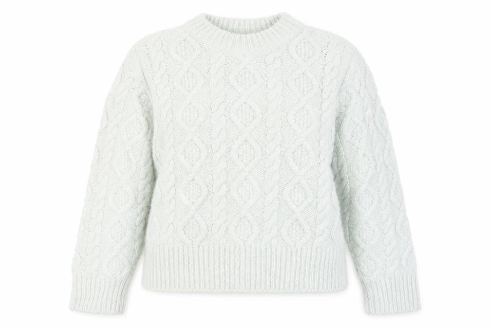 Mint Velvet Women's Ivory Cable-Knit Wool Alpaca Jumper M