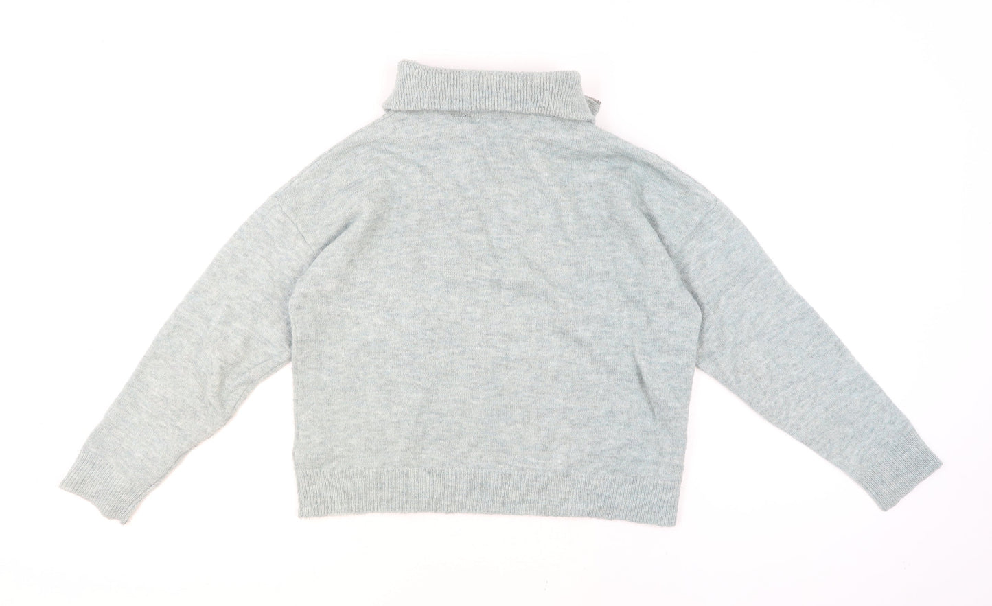Golddigga Women’s Grey 1/2 Zip High Neck Knit Jumper Size 12