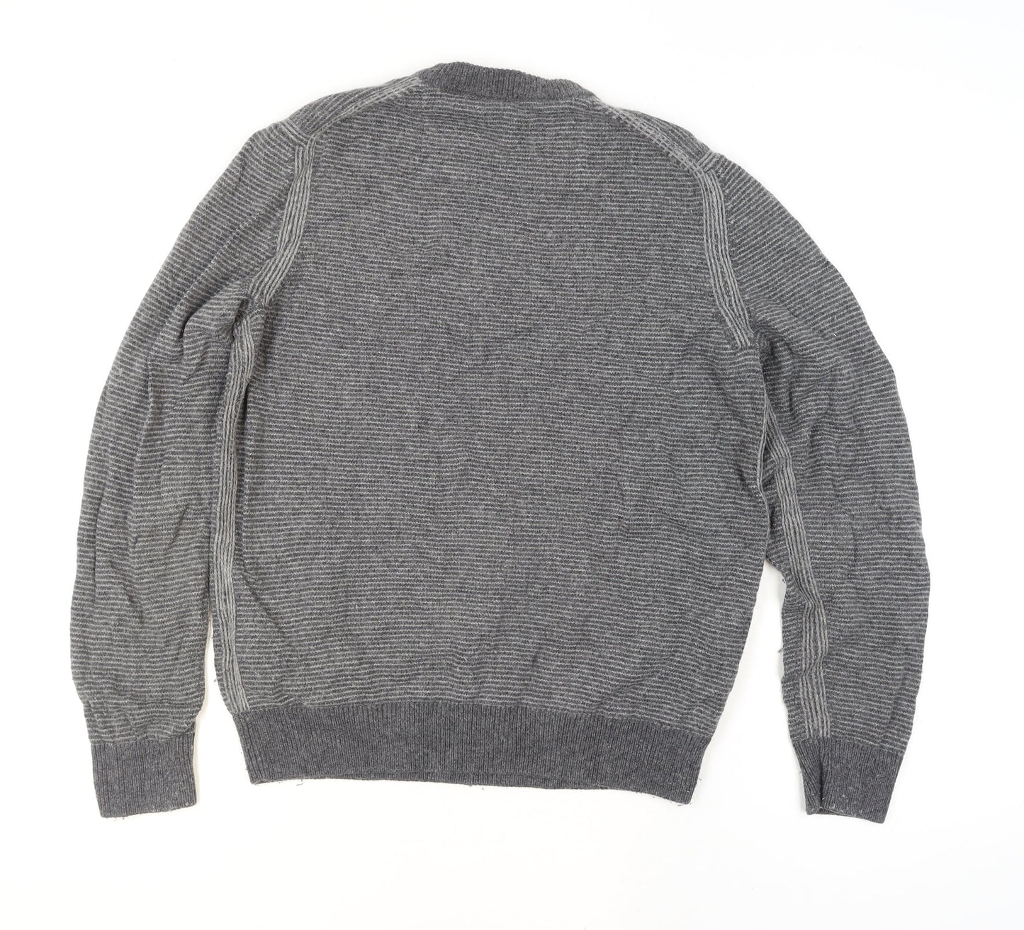 Hugo Boss Men's Grey Wool Crew Neck Pullover Jumper Size M