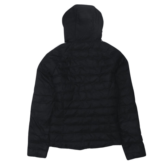Adidas Womens Black Size 8 Hooded Puffer Jacket with Logo