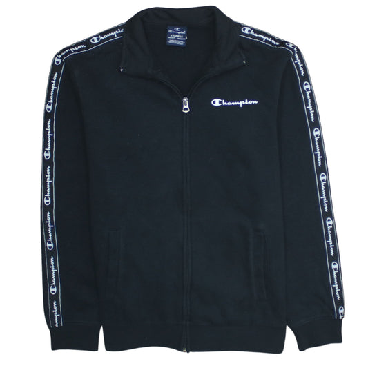 Champion Boys Black 13-14 Years Track Jacket Full Zip Sports Top