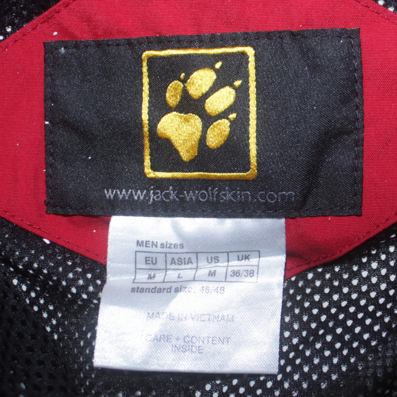 Jack Wolfskin Men Red Waterproof Hooded Parka Jacket Size M