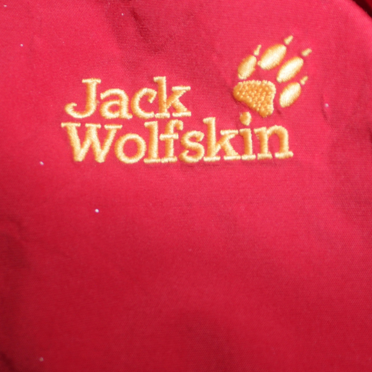 Jack Wolfskin Men Red Waterproof Hooded Parka Jacket Size M