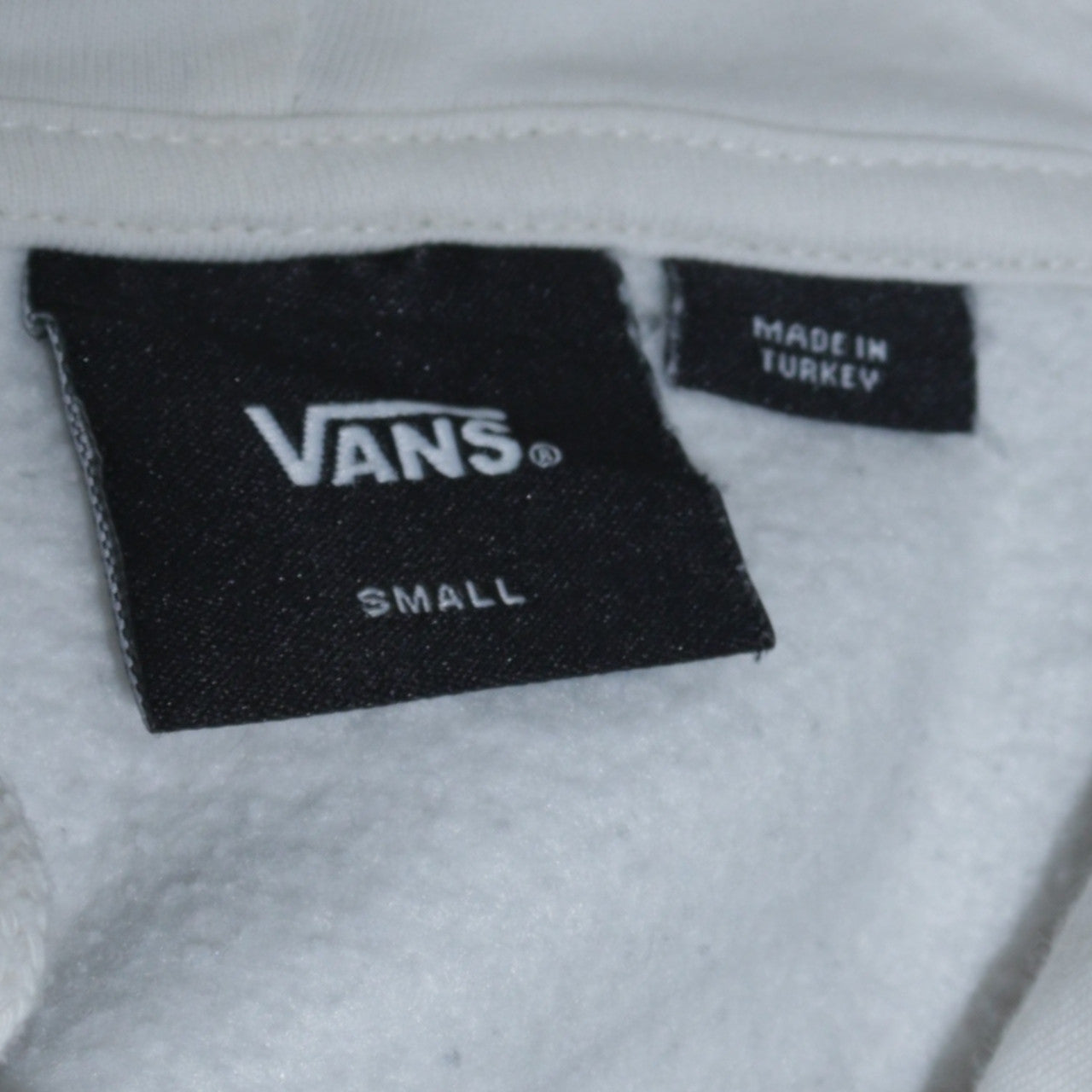 Vans Women's White Small Pullover Hoodie with Floral Butterfly Graphic