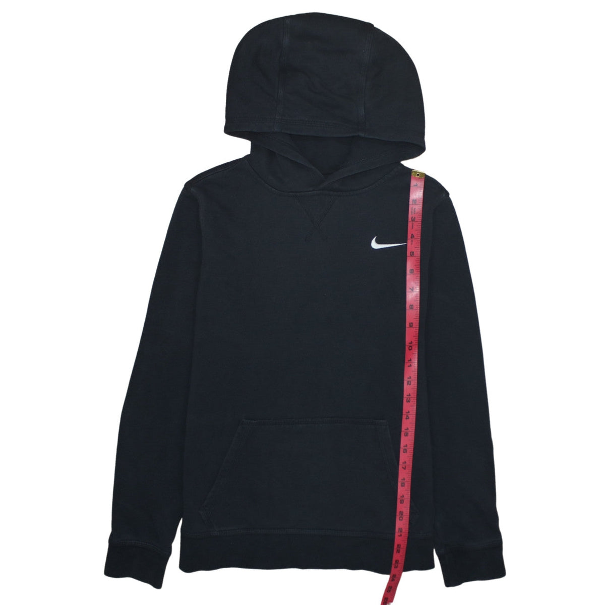Back view of Nike boys’ black xl pullover hoodie sweatshirt cotton blend fleece