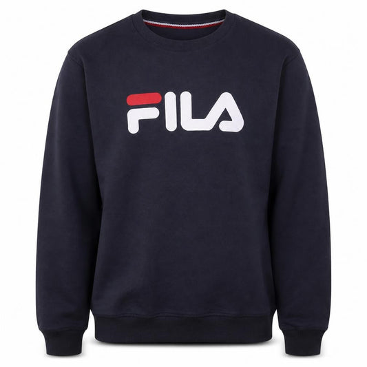 FILA Men's Blue Crew Neck Pullover Logo Sweatshirt XS