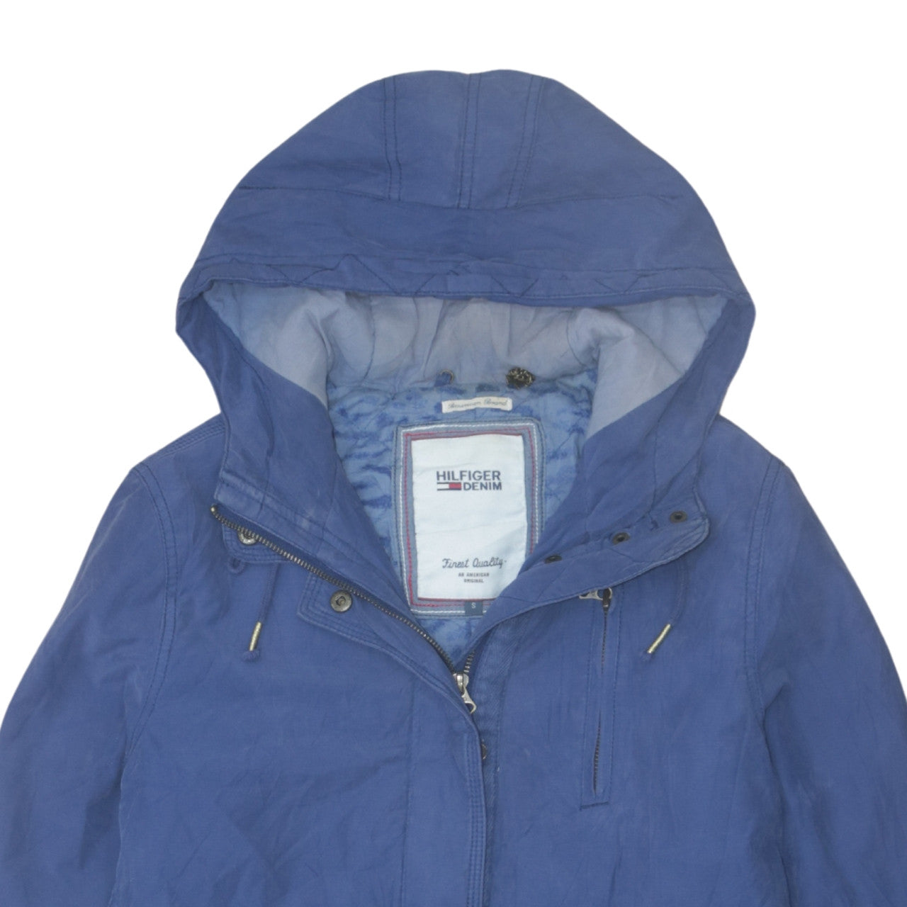 Hilfiger Denim Women's Blue Hooded Parka Jacket Size S