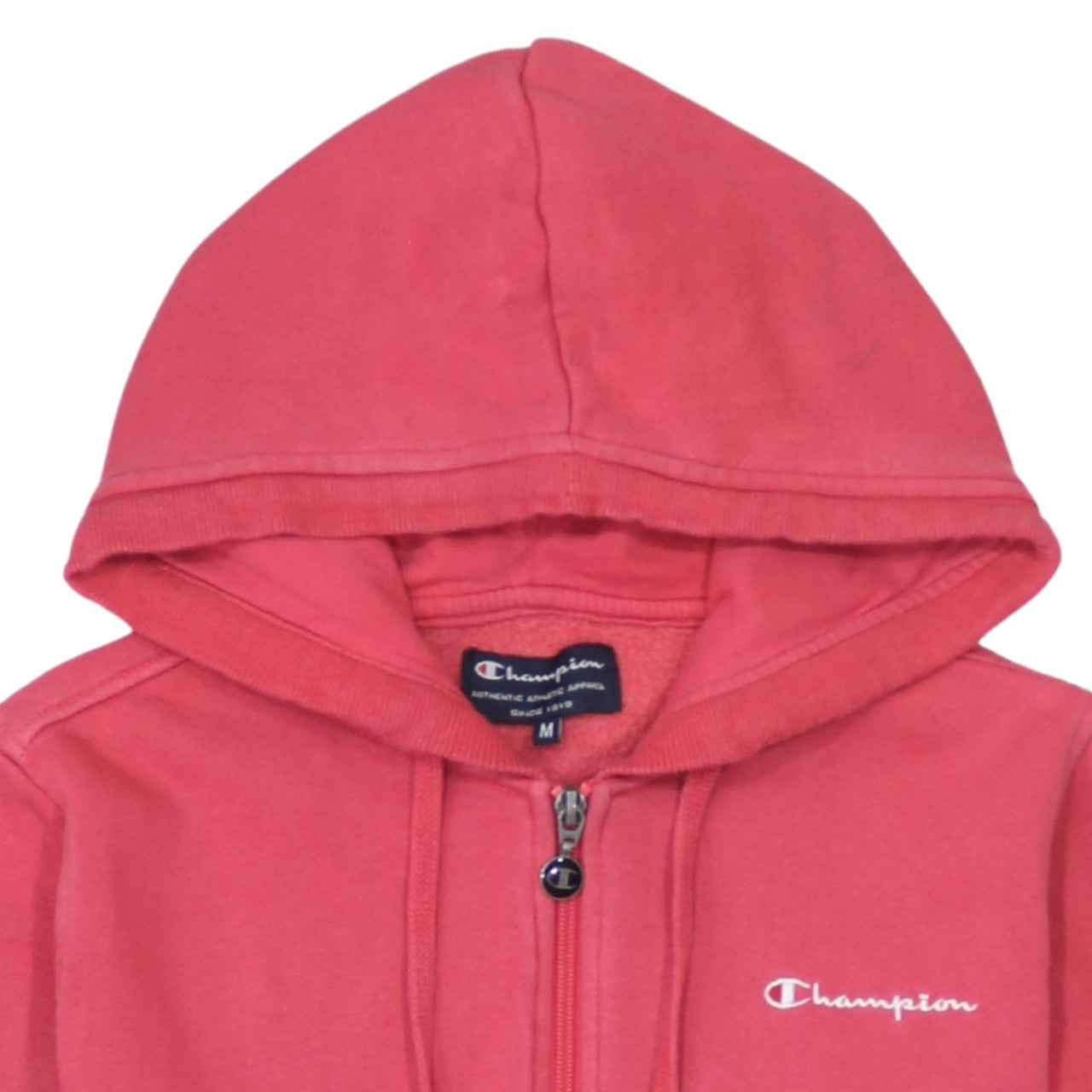 Champion Womens Pink Full Zip Hoodie Medium Cotton Blend