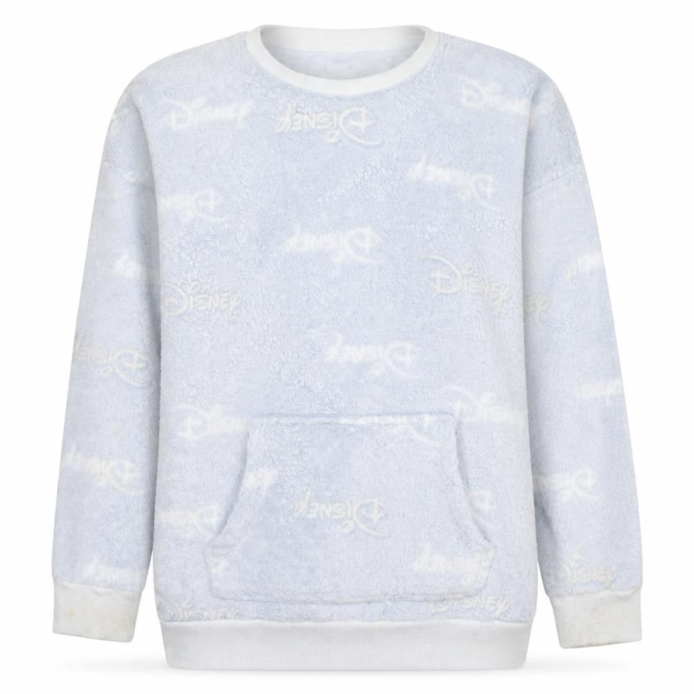 Front view of Disney at George Women’s Blue Fleece Nightshirt Top, size UK 12-14