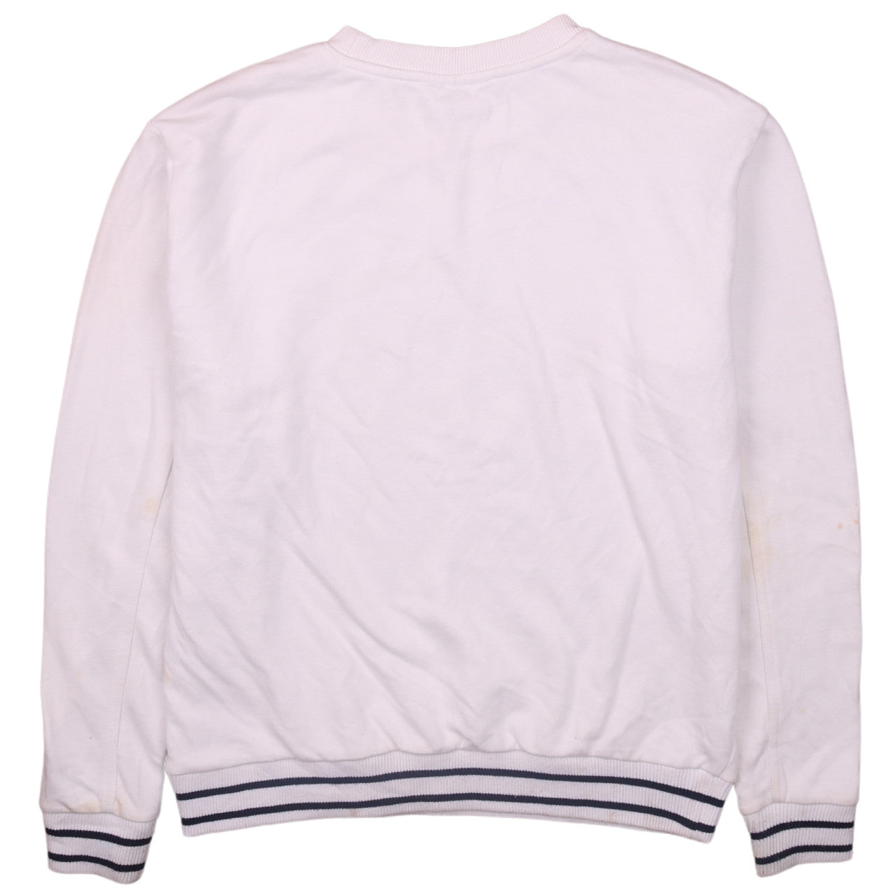 Fila Men's White Pullover Sweatshirt L Crew Neck Logo Athletic
