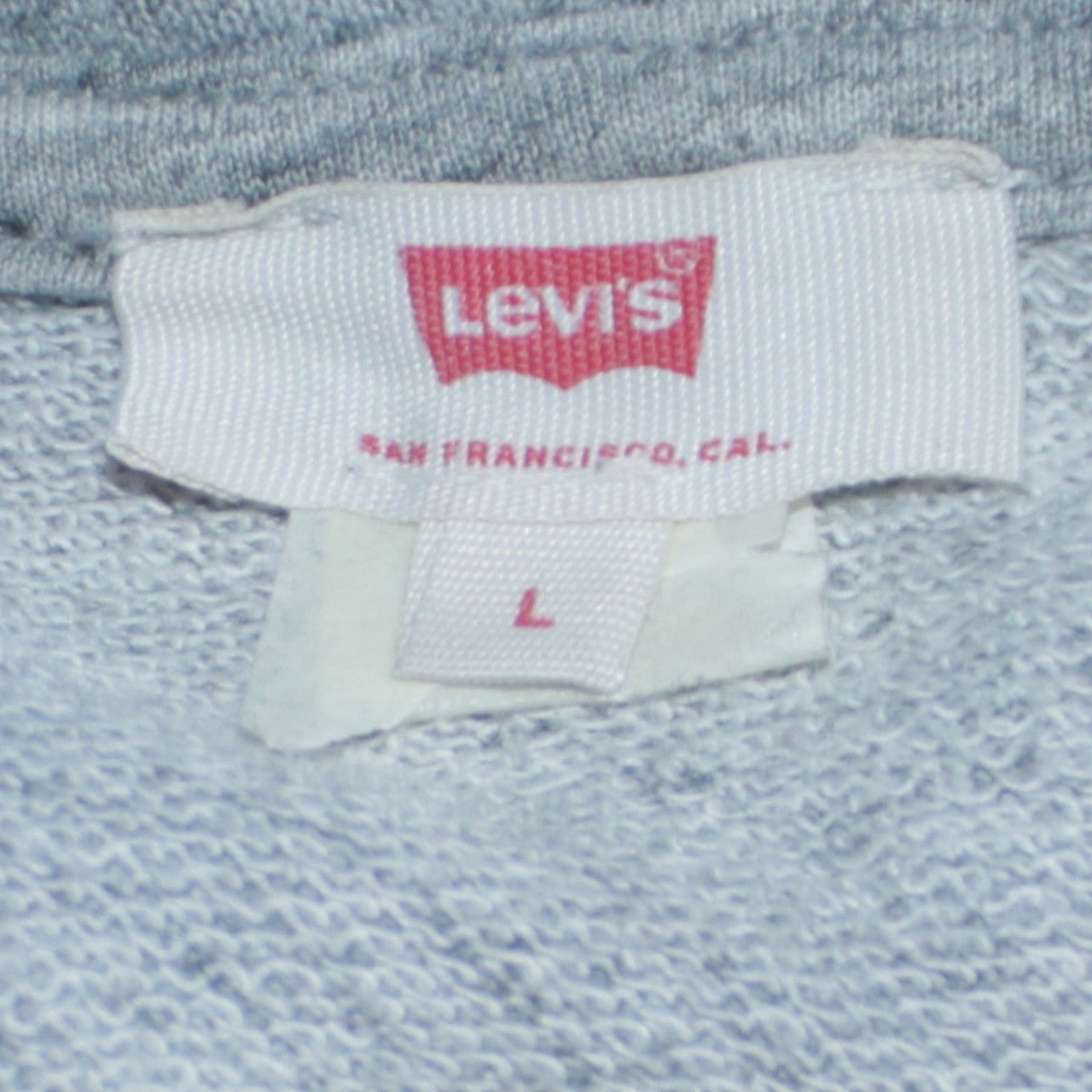 Levi's Men's Grey Logo Pullover Hoodie L