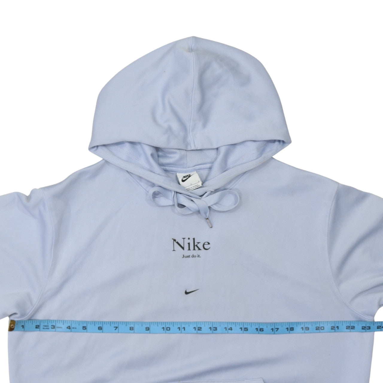 Nike Women’s Light Blue Pullover Hoodie Size L Polyester Athletic