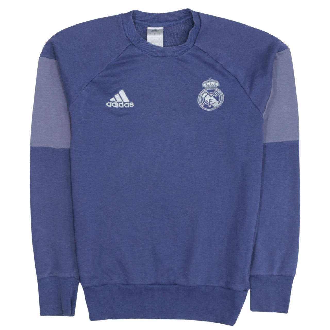 Adidas Men Blue Real Madrid Crew Neck Sweatshirt Size S
