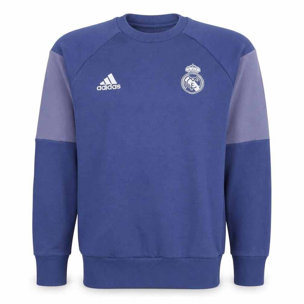 Adidas Men Blue Real Madrid Crew Neck Sweatshirt Size S
