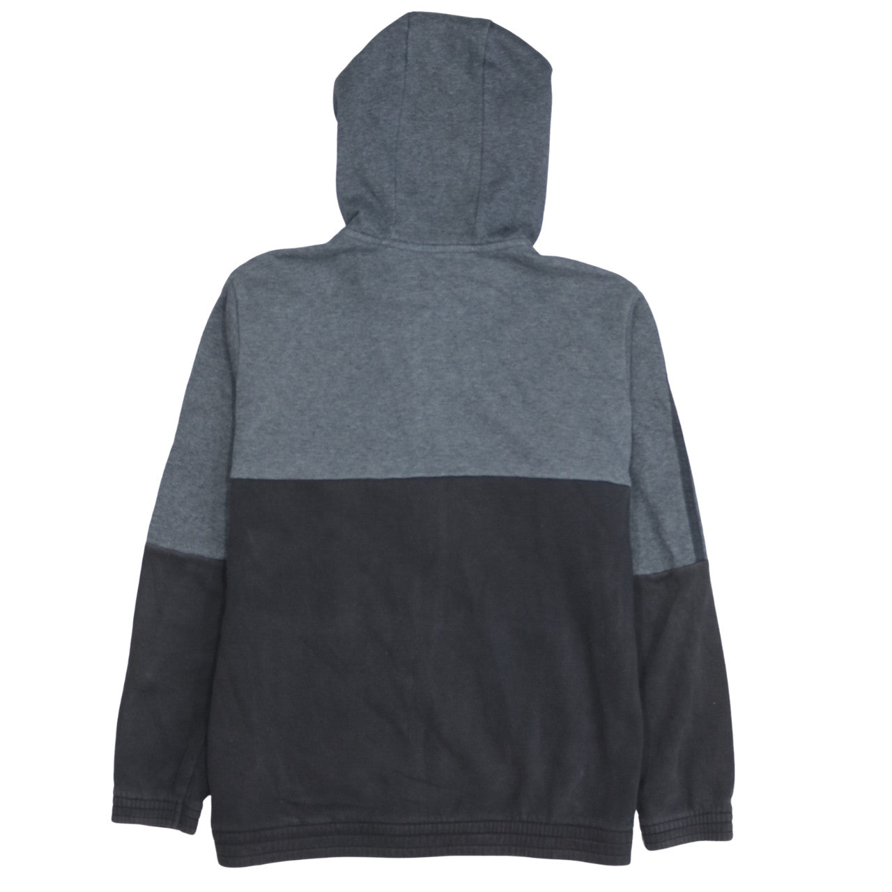 Adidas Boys Grey Black Full Zip Hoodie 13-14 Years Classic Sportswear
