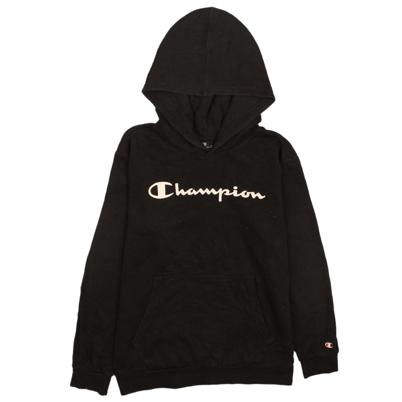 Champion Boys Black Pullover Hoodie XL 13-14 Years Cotton Blend