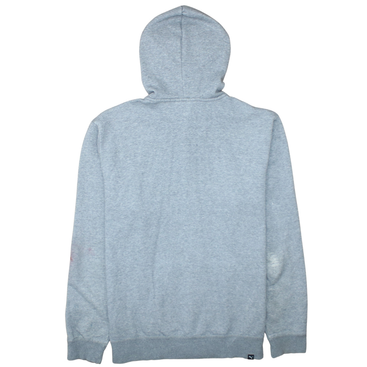 Puma Mens Grey Full Zip Hoodie Size L Sports Graphic Sweatshirt