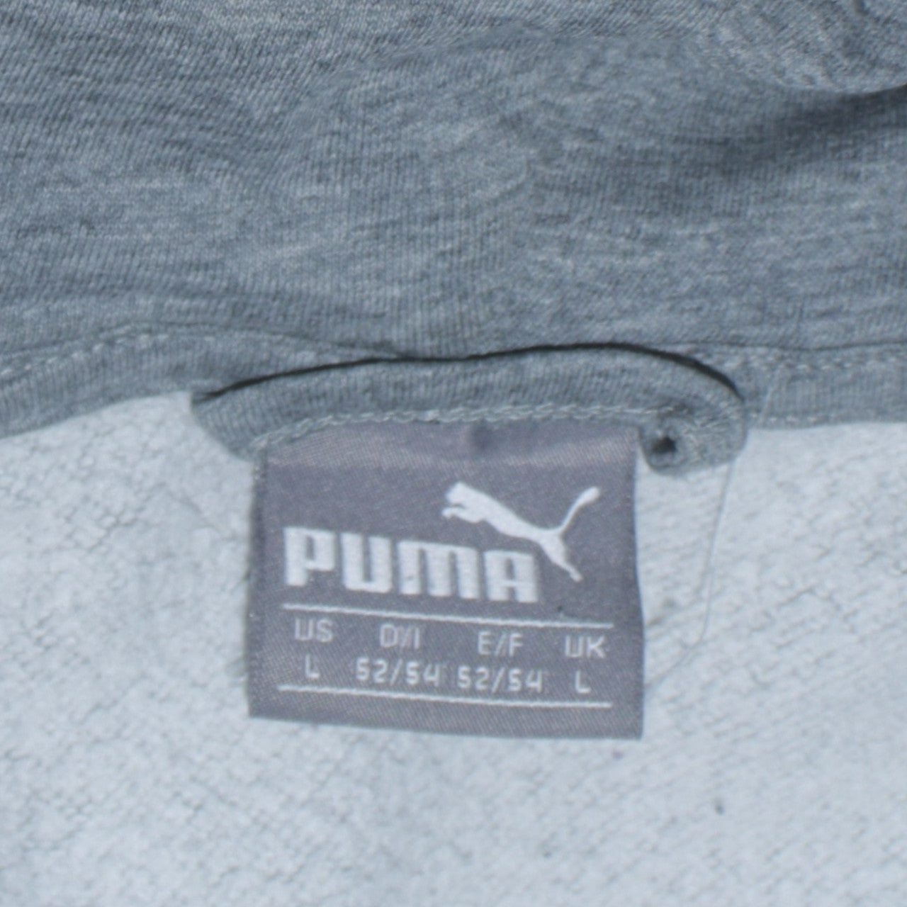 Puma Mens Grey Full Zip Hoodie Size L Sports Graphic Sweatshirt
