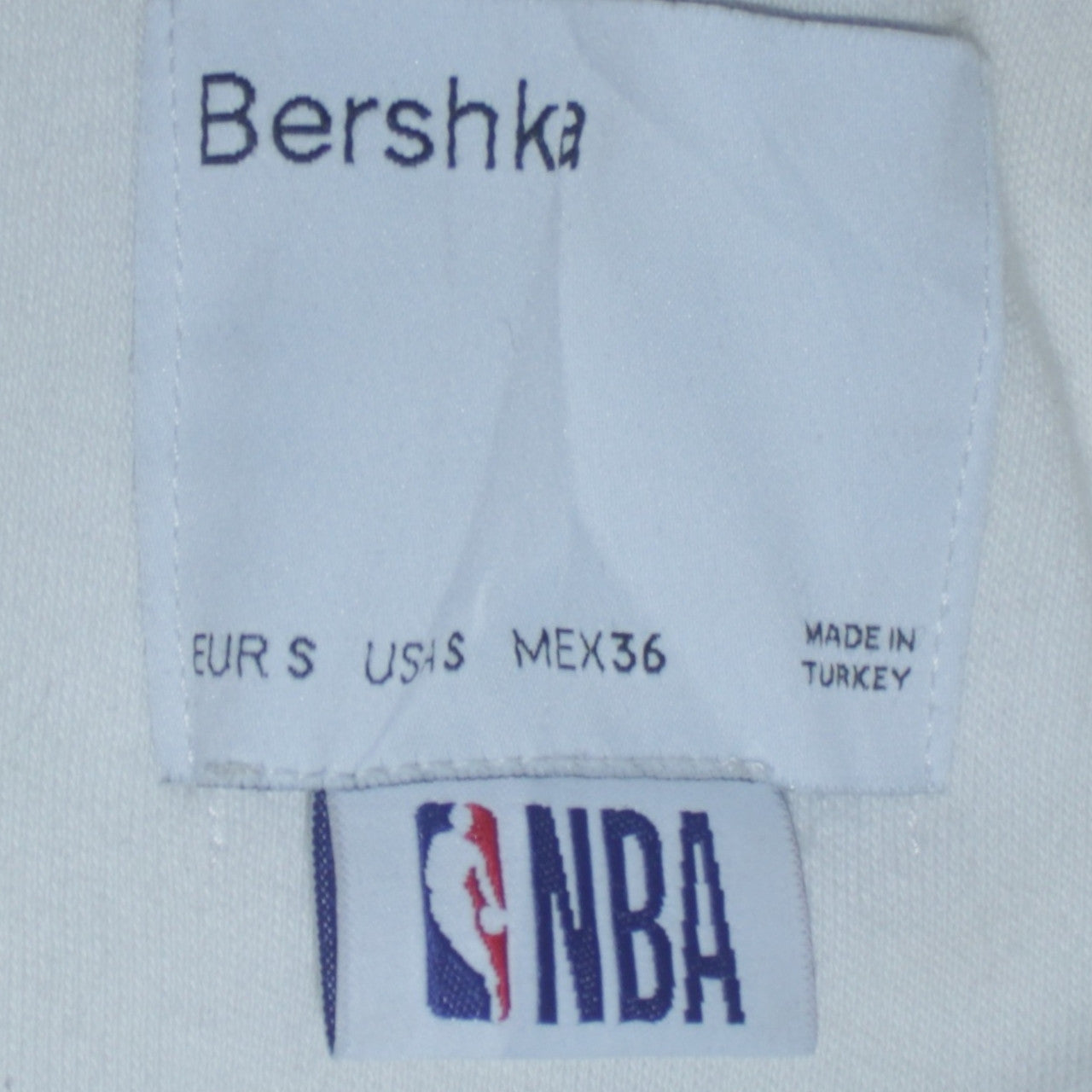 Bershka Men’s White NBA Pullover Hoodie Size S Graphic Print