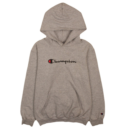 Champion Boys Grey Pullover Hoodie XL Fleece Lined Authentic Logo