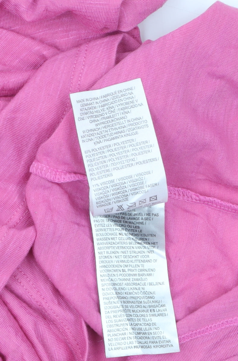LA Gear Womens Pink Basic Crew Neck Short Sleeve T-Shirt Size 20