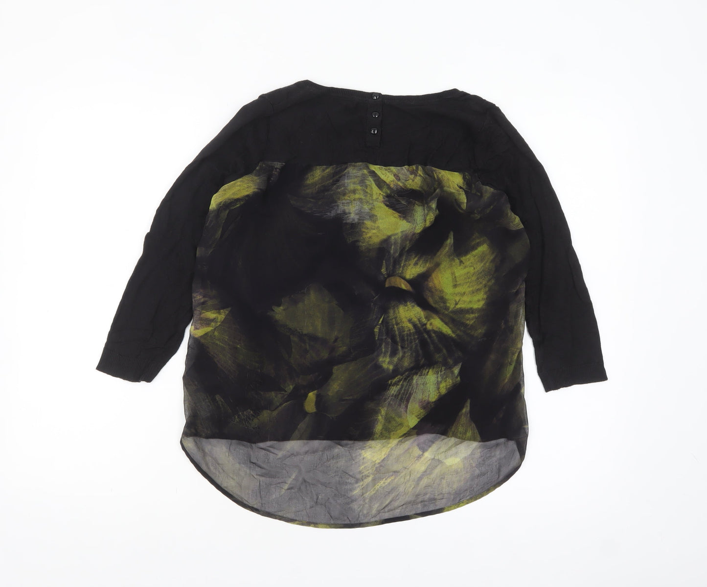 Marks and Spencer Autograph Womens Black Mix 3/4 Sleeve Tunic UK 10