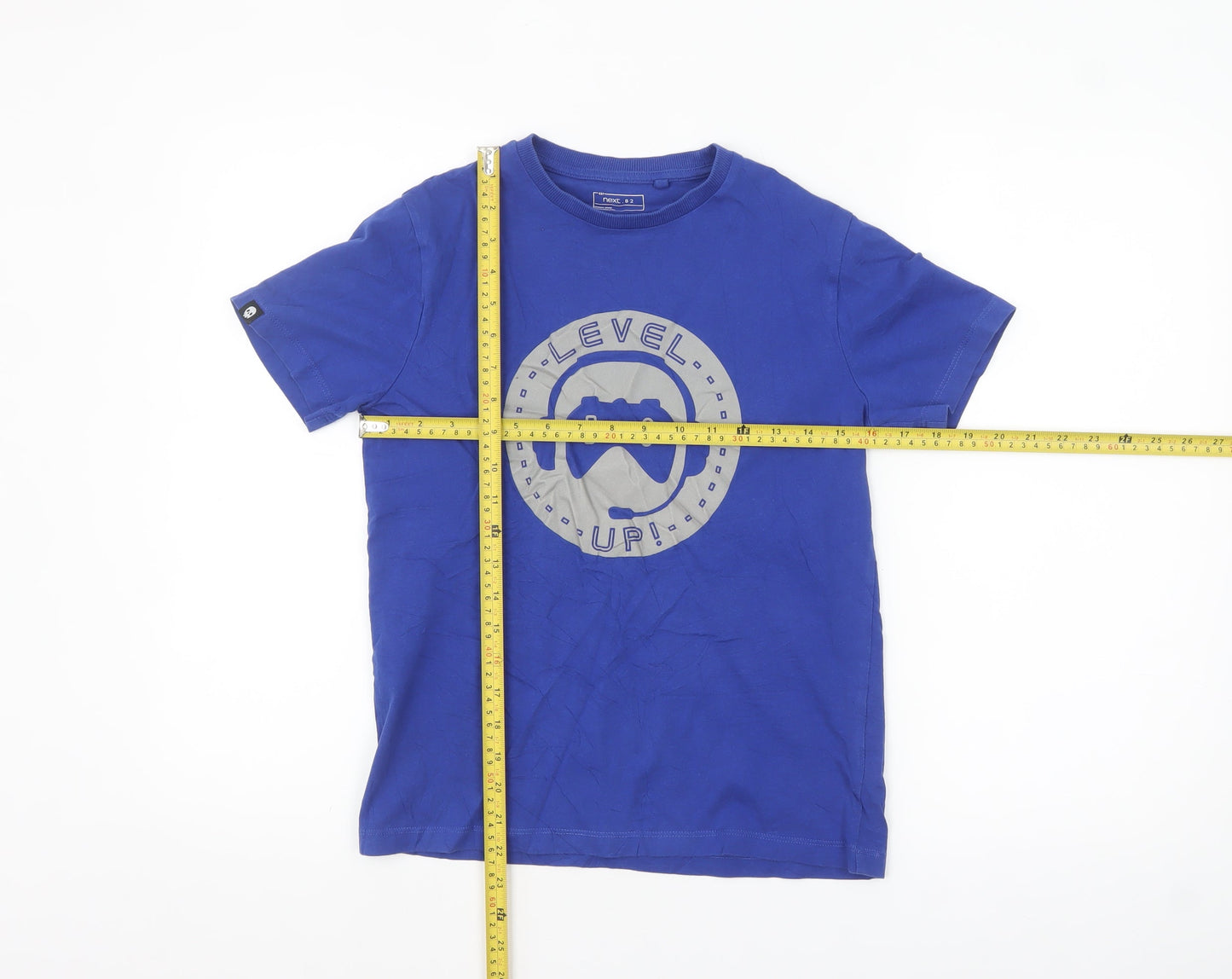 Next Boys Blue 'Level Up' Gaming Graphic Cotton T-Shirt 11 Years