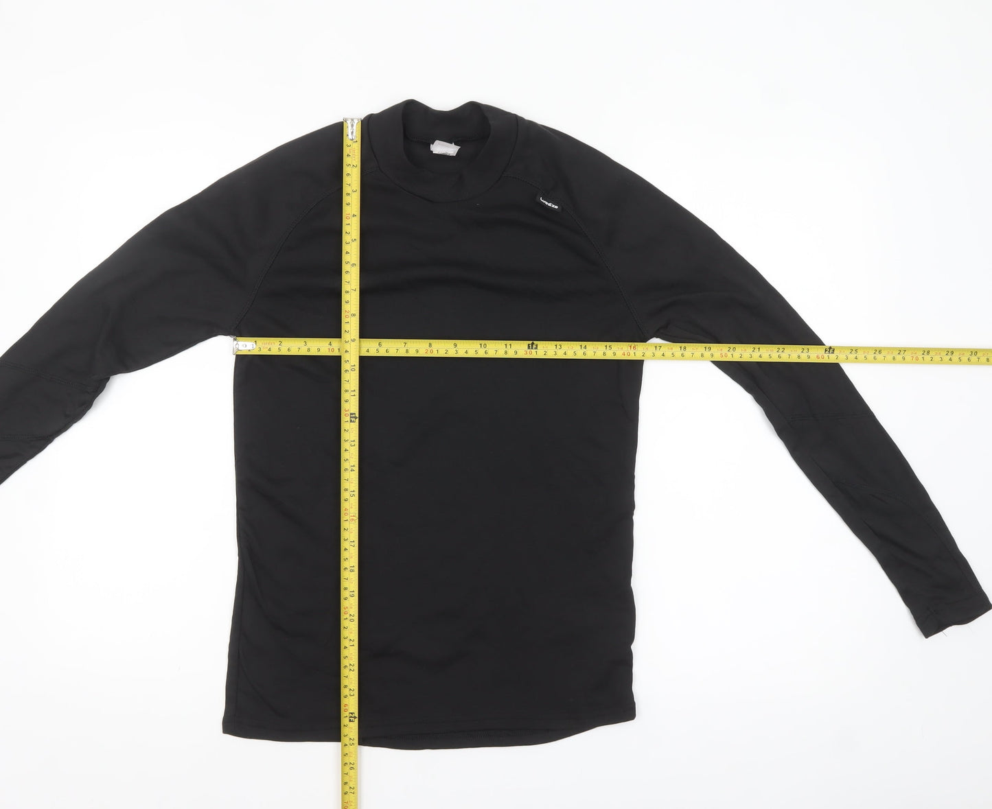 Decathlon Men Black M Long Sleeve Athletic Moisture Wicking Top