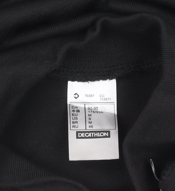 Decathlon Men Black M Long Sleeve Athletic Moisture Wicking Top