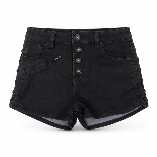 Free People Womens Black Size 10 High Rise Denim Hot Pants Shorts