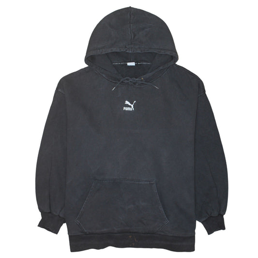 Puma Women Black XL Pullover Hoodie Sweatshirt Casual Cotton Blend