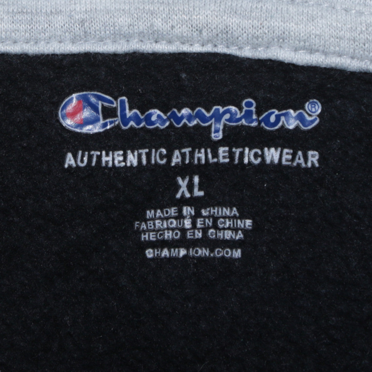 Champion Womens Black XL Pullover Hoodie with Logo Embroidery